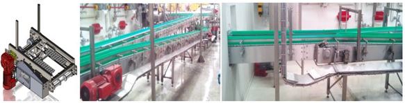 Transporte:  Transportadores de botellas