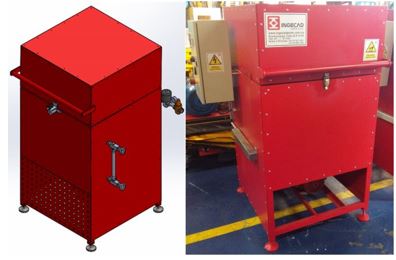 Lavado:  Lavadora por aspersión