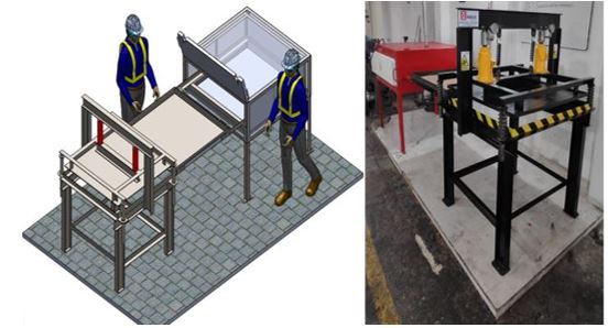 Horno y prensa para tablas aglomeradas